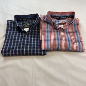 Wrangler George Strait Collection Lot Of 2 Large Shirts Long Sleeve See‎ Pics